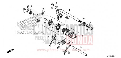 BARILLET DE SELECTION (CRF1000A/A2/AL/AL2) CRF1000A2J de 2018